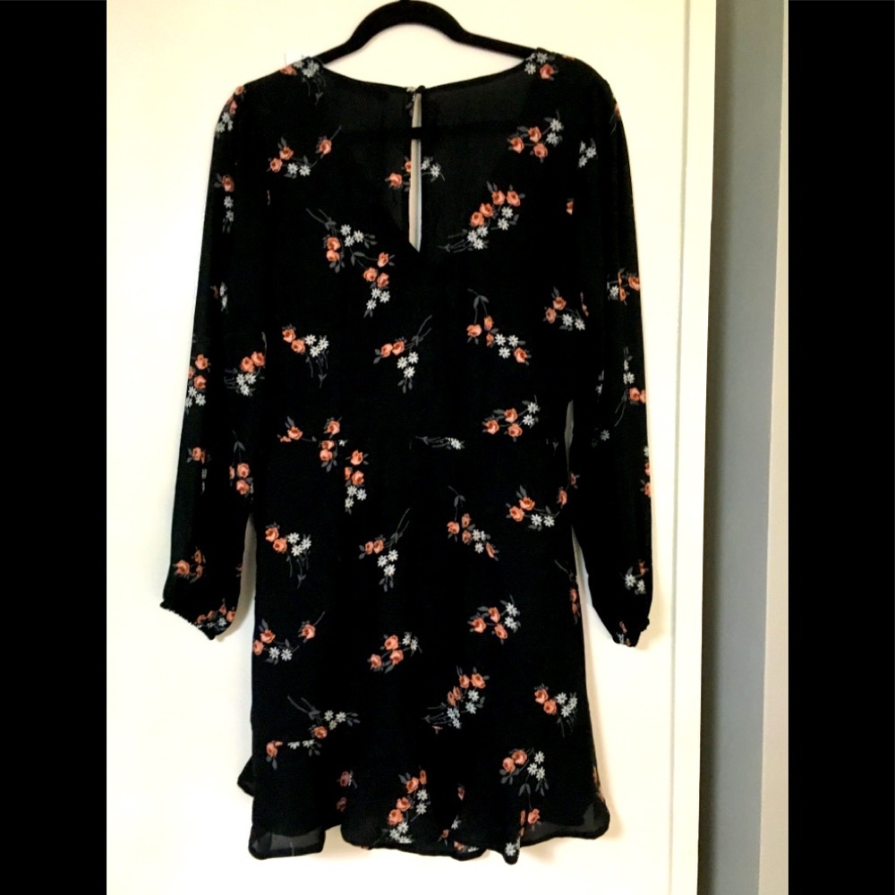 Abercrombie black floral dress